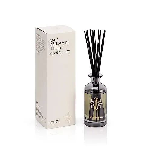 Max Benjamin Diffuser Italian Apothecary 150ml - Grapefruit Shores - Duftöldiffusoren, luxuriöser Aromadiffuser mit umhüllendem Grapefruit Shores Duft, hält bis zu 4 Monate an und verleiht jedem Raum Eleganz.