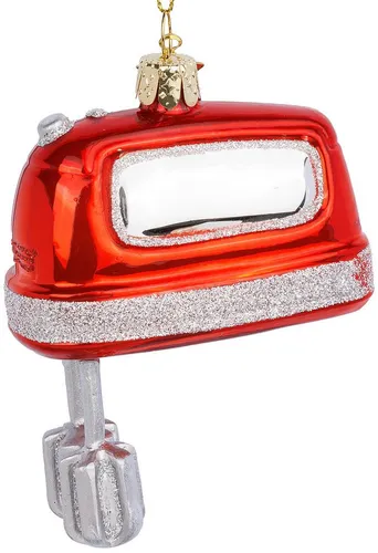 SIKORA Christbaumschmuck Handmixer besondere Weihnachtskugel Glas Anhänger – BS672, Christbaumschmuck Deko - traditionell, witzig & außergewöhnlich