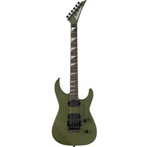 Jackson American SRS SL2MG B-Stock E-Gitarre - B-Stock Soloist E-Gitarre in Matte Army Drab; hochwertige EMG Tonabnehmer und Floyd Rose Tremolo für optimale Performance; inklusive Koffer