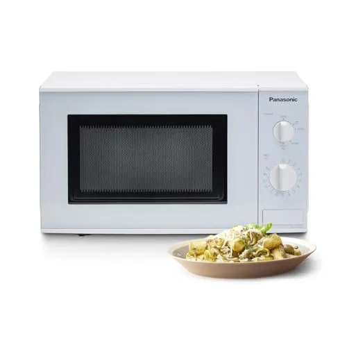 Panasonic NN-E201WMEPG - Solo Mikrowelle 800 Watt, 20 Liter Garraum, kompakt und leicht zu reinigen mit Easy Clean Beschichtung