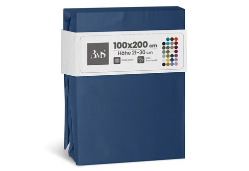 BETTWAESCHE-MIT-STIL Spannbettlaken Mako Satin Spannbettlaken, Matratzenhöhe 21-30 cm, Mako-Satin, Gummizug: rundum, (1 Stück)