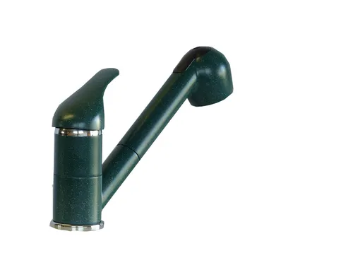 Einhebel Küchenarmatur mit Brause in Granit Grün von Wagner