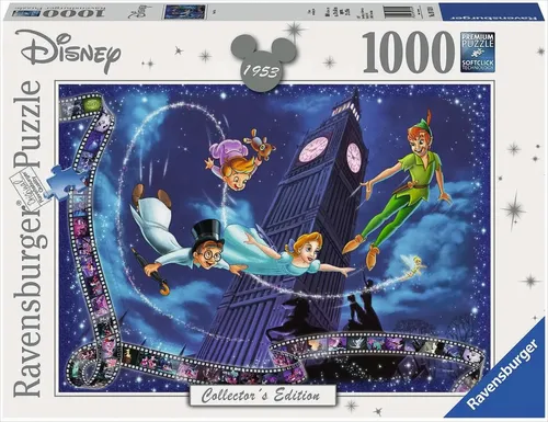 Ravensburger Puzzle 19743 - Peter Pan - Klassisches 1000 Teile Puzzle mit 70 x 50 cm, ideal für Disney-Fans ab 14 Jahren, fördert die Konzentration und Kreativität.