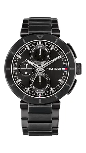 Tommy Hilfiger Lorenzo 1792119 Herrenuhr mit Box - Chronographen mit Quarzwerk, 50m wasserdicht und kratzfestem Mineralglas. Ideal für stilbewusste Männer, die Funktionalität und elegantes Design schätzen.