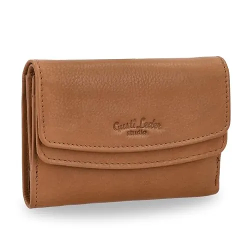Gusti Leder Geldbörse Asmund - Funktionale Geldbörse im Querformat - Geldbörse 