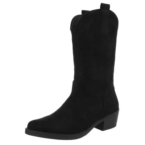 Ital Design Damenschuhe Stiefel Western- & Bikerstiefel, 301-A32S-, Textil, Schwarz, Gr. 38