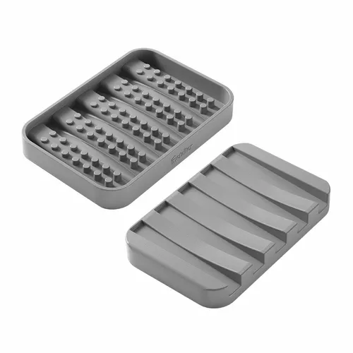 Seifenablage Seifenschale Seifenhalter 2 in 1 für Seife und Schwämmen Kunststoff