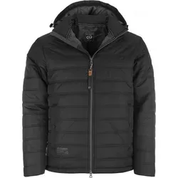 Dry Fashion Herren Steppjacke Stade - Schwarz, Größe S - Moderne Herren Steppjacke Stade in Schwarz mit verstellbarer Kapuze. Atmungsaktiv, wind- und wasserabweisend, ideal für kühle Tage und den Übergang zwischen den Jahreszeiten.