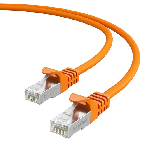 0,25m CAT7 Patchkabel S/FTP RJ45 Orange Ethernet LAN Netzwerkkabel