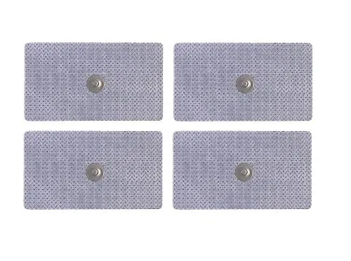 Elektroden, rechteckig, 4 x 8 cm, mit Standard-Clip, 4 mm. 4