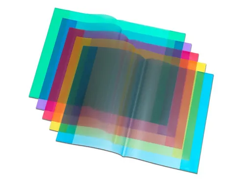 Loer & Schäfer Schulheft Heftumschlag / Hefthülle DIN A4 / Farbe: transparent rot