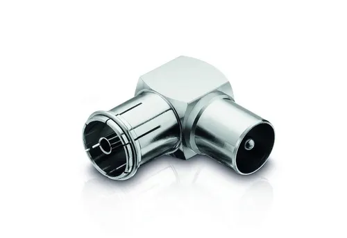 adaptare adaptare 60710 90 Grad Winkel Adapter mit IEC-TV-Antenne Stecker und SAT-Kabel