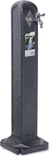 Tanker hoher Springbrunnentank 240x240x900, Farbe Anthrazit - Wasserhahn für den Garten aus standfestem Kunststoff, ideal für dekorative Akzente und bequem in der Höhe zu verwenden.