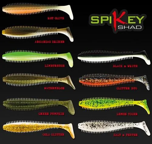 Fox Rage Spikey Shad Gummifische 9cm, Farbe:Limetreuse