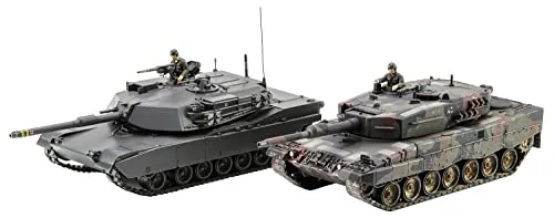 Hasegawa 30069 1/72 M1 Abrams & Leopard 2 Modellbausatz, Mehrfarbig