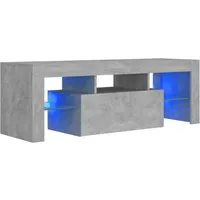 vidaXL TV Schrank mit LED-Leuchten - TV-Halterungen mit RGB-LED-Beleuchtung, die den modernen Look unterstreicht und für ein trendiges Wohnzimmer-Feeling sorgt.
