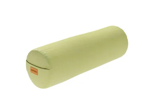 GORILLA SPORTS Yoga Bolster Yogakissen Ø20cm, aus 100% Baumwolle, mit Dinkelfüllung, Yogarolle, Waschbarer, mit Tragegriff, Yogakissen, für Restorative Yoga, Pilates