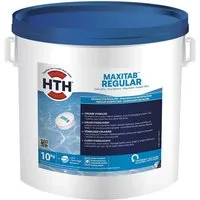 HTH 10 kg MaxiTab Regular 200g - Langsamlösliche Chlor Tabletten für Poolpflege - Effektive Dauerdesinfektion für Ihren Pool, ideal für Urlaubszeiten! Die HTH MaxiTabs bekämpfen Bakterien und Viren bis zu 7 Tage und sorgen für klares Wasser.