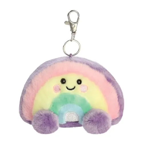 AURORA, Palm Pals Vivi Rainbow Clip-On, 10 cm, Plüschtier, lila, 34189