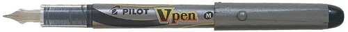 PILOT Füllhalter V Pen Silver Federbreite: 0,4 mm schwarz
