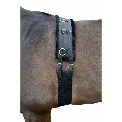 HKM Longiergurt Teddy Shetty schwarz Kunstfell