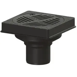 Kessel Kellerablauf 67110B DN 100, aus Ecoguss, Tragerahmen eckig