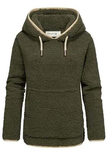 Produktbild REPUBLIX Damen Teddy Kapuzenpullover Khaki L