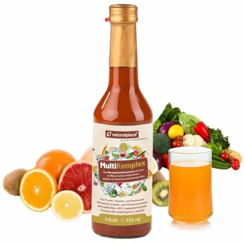 MultiKomplex - Mikronährstoffkonzentrat aus Früchten und Kräutern - 350 ml - Hochwertiges Mikronährstoffkonzentrat mit über 75 Inhaltsstoffen. Ideal zur Unterstützung eines aktiven Lebensstils. Eine Flasche (350 ml) reicht für bis zu 35 Portionen.
