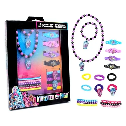 Joytoy Monster High Accessoiresset mit Schmuck und Haarschmuck - 18 teilig in Geschenkpackung