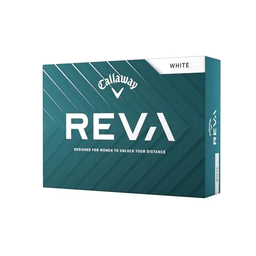 Callaway Golfball Reva Pearl 25 - 1 Dutzend - Golfbälle für Frauen, die Distanz und Präzision verbessern möchten. Mit übergroßem Kern für mehr Fehlerverzeihung und längere Schläge.