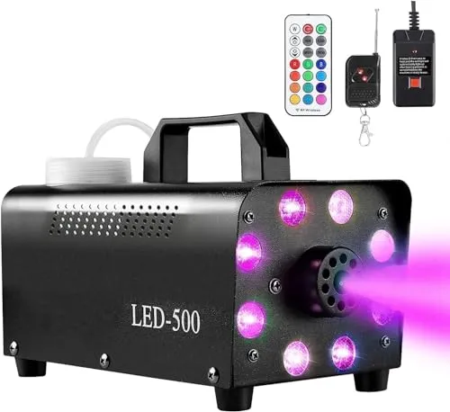 Nebelmaschine 500W mit LED Licht und Fernbedienung