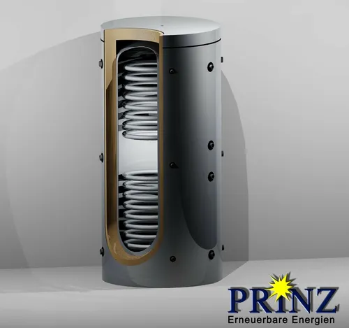 Pufferspeicher 500 Liter mit 2 Wärmetauschern