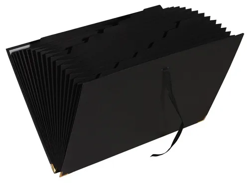 EXACOMPTA Fächermappe Office by Me 18 Fächer schwarz in schwarz von Exacompta