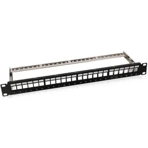 Goobay 95743 Keystone Patch Panel 24 Port 24 Port Netzwerk-Patchpanel 483mm (19