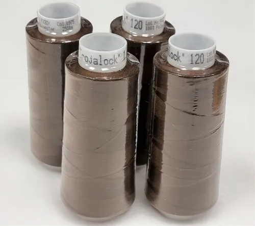 1,80 € / 1.000m AMANN Trojalock Overlockgarn No.120  4 x 2.500m 975 braun