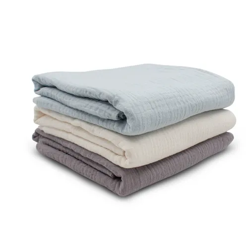 Produktbild 3x Double Gauze Musselin Set je 0,5m x 1,35m Stoff 100% Baumwollstoff Set15