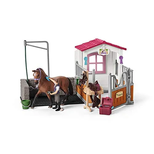 SCHLEICH 42404 Pferde-Waschplatz mit Stall (Amazon exklusiv) Tierspielzeug, Spielset, Ab 5 Jahren, Multicolor