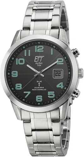 ETT Funkuhr Basic EGS-11500-22M - Solar Herrenuhr mit Datum - Elegante Herrenuhr mit Funktechnologie und Solar-Antrieb. Leuchtzeiger und automatischer Kalender machen sie zum perfekten Begleiter für jeden Anlass.
