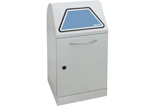 Wertstoffsammler 45 l mit handbetätigter Einwurfklappe - Praktischer Wertstoffsammler mit 45 l Volumen, handbetätigter Einwurfklappe und robustem Stahlmaterial. Ideal für Innen- und Außenbereiche, mit geräuschloser Schließung und einfachem Entleeren durch abschließbare Flügeltür.