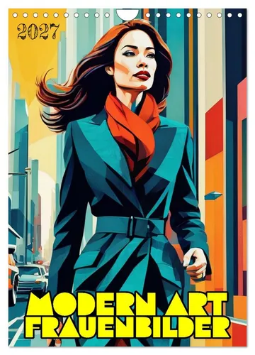Modern Art Frauenbilder Wandkalender 2027 DIN A4 hoch