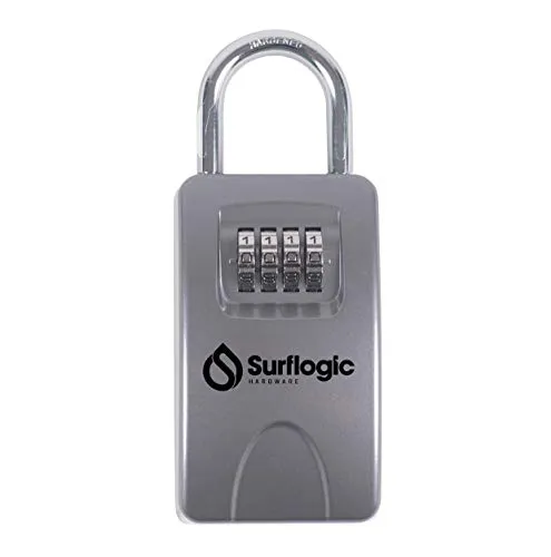 Surflogic 59131 Vorhängeschloss für Schlüssel, Standard, Silber, 76 x 190 x 45 mm