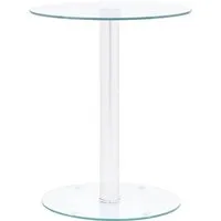 vidaXL Couchtisch Transparent 40 cm Hartglas - Moderner Couchtisch aus gehärtetem Glas und Aluminium, stabil und langlebig. Ideal für Getränke und als vielseitiger Beistelltisch in Ihrem Wohnraum.