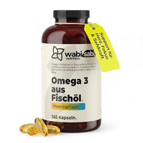 wabi sabi Omega 3-365 Fischöl Kapseln