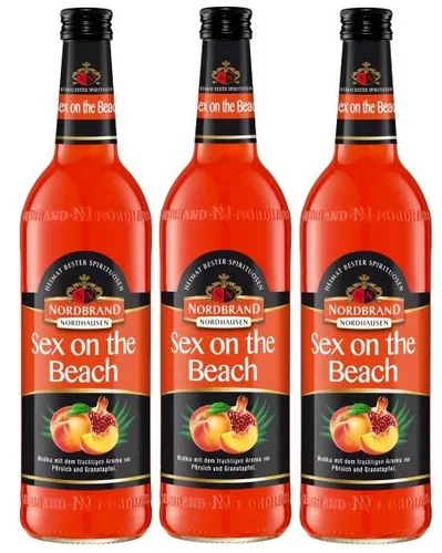 Nordbrand Sex on the Beach 0,7l Cocktail Mix - Likör, fertiger Cocktailmix mit fruchtigem Geschmack und 15% Vol., ideal für Partys oder gemütliche Abende.