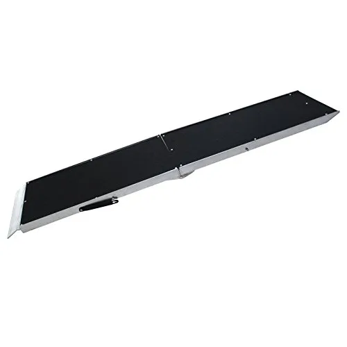 Wiltec Hunderampe faltbar 185 x 38 cm - Aluminium Hunderampe, rutschsicher mit Traglast bis 110 kg, ideal für den sicheren Aufstieg von Haustieren in SUVs und Pick-ups, platzsparend faltbar.