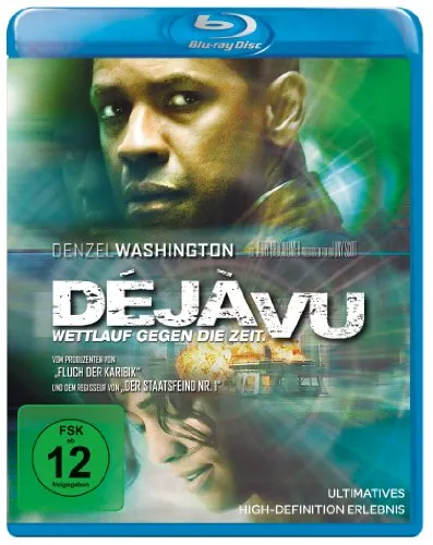 Deja Vu - Wettlauf gegen die Zeit [Blu-ray] - Spannender Sci-Fi-Thriller mit Denzel Washington, der die Grenzen von Zeit und Realität erkundet. Freigegeben ab 12 Jahren.