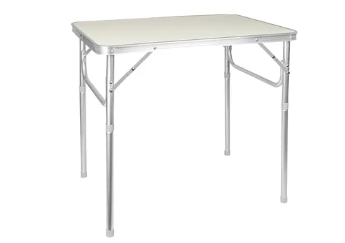 Höhenverstellbarer Campingtisch Klapptisch - Camping-Möbel: Faltbarer und tragbarer Tisch aus Aluminium, ideal für Picknicks und Outdoor-Aktivitäten, mit einer Gewichtskapazität von 15 kg.