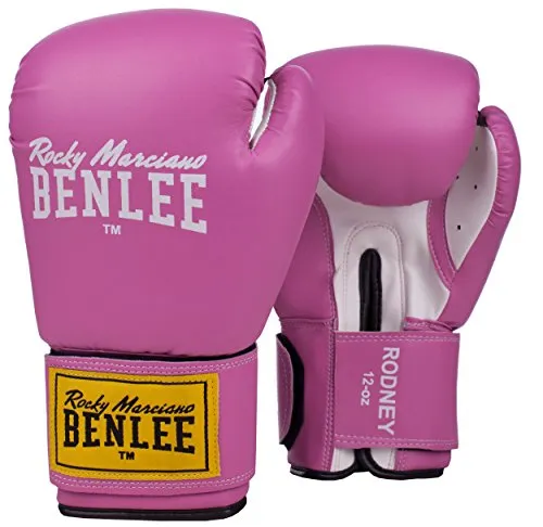 BENLEE Rocky Marciano Rodney Boxhandschuhe 12 Oz, Pink/White - Boxhandschuhe für Unisex-Erwachsene, ideal für Training und Wettkampf mit hervorragendem Komfort und Schutz.
