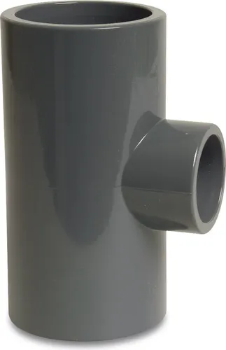Mega T-stück 90° Pvc-u 25 Mm X 16 Mm X 25 Mm Klebemuffe 16 Bar, Grau