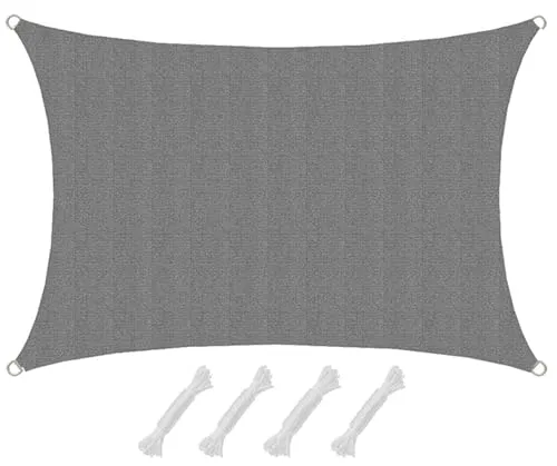 AMANKA 90% UV Schutz Sonnensegel 1x2m - Rechteckiges HDPE Sonnensegel mit 90% UV Schutz - ideal für Garten, Balkon oder Carport. Wasserdurchlässig und atmungsaktiv für perfekten Schutz ohne Hitze-Stau.